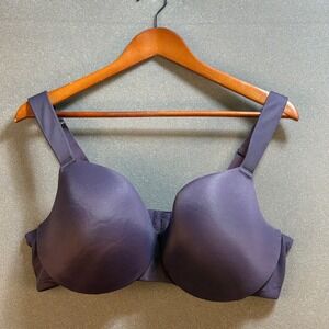 Cacique 40DD Lightly Lined Balconette Bra Dark Purple Full Coverage‎ Underwire